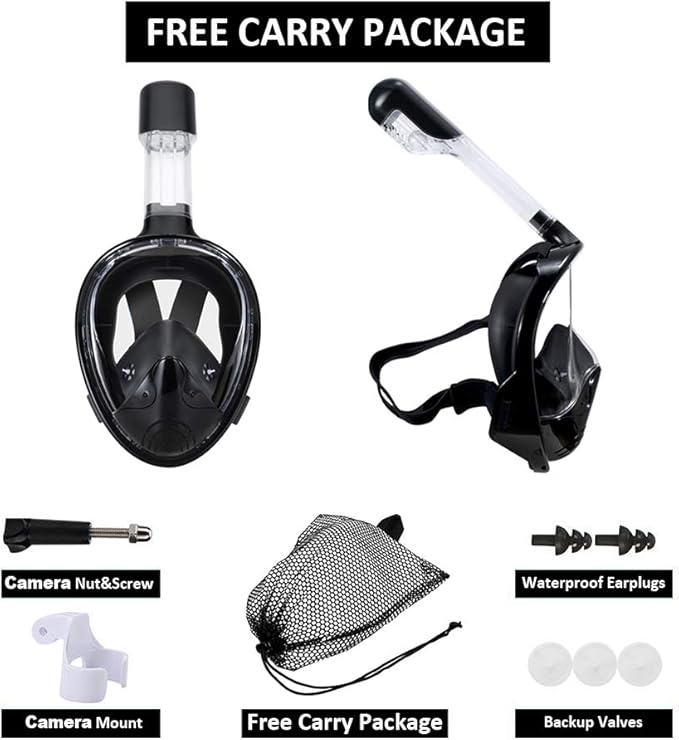 Download Amazon Com Full Face Snorkel Mask 180 Panoramic View Anti Fog Anti Leak Snorkeling Mask Comfort And Superior Optics In A Snorkel Mask With Detachable Camera Mount For Adult And Kids Sports Outdoors PSD Mockup Templates