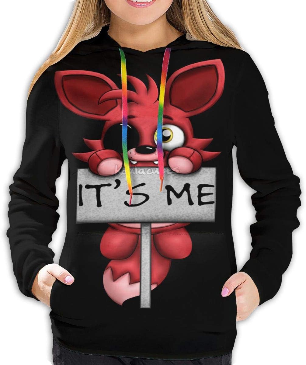 It's Me Foxy F-n-af Hooded Sweater Hoodie Pullover Causal Womans Sweatshirt Dress with Kangaroo Pockets