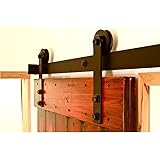 Exterior sliding barn door track system