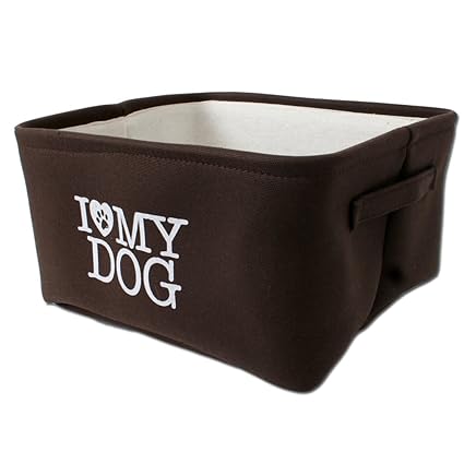 TE-Trend Hundekorb Hundebett Comfort Hundebox Welpen Körbchen Transport Dog Bed Braun Beige 36x31cm Trageschlaufen