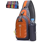 Peicees Chest Crossbody Sling Backpack Bag Travel Bike Gym Daypack for Women Men