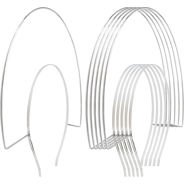 20 Stück Dünne Metalldraht-Stirnbänder, 1,5 Mm Breit, Silber - Für Haar & DIY, Dehnbar