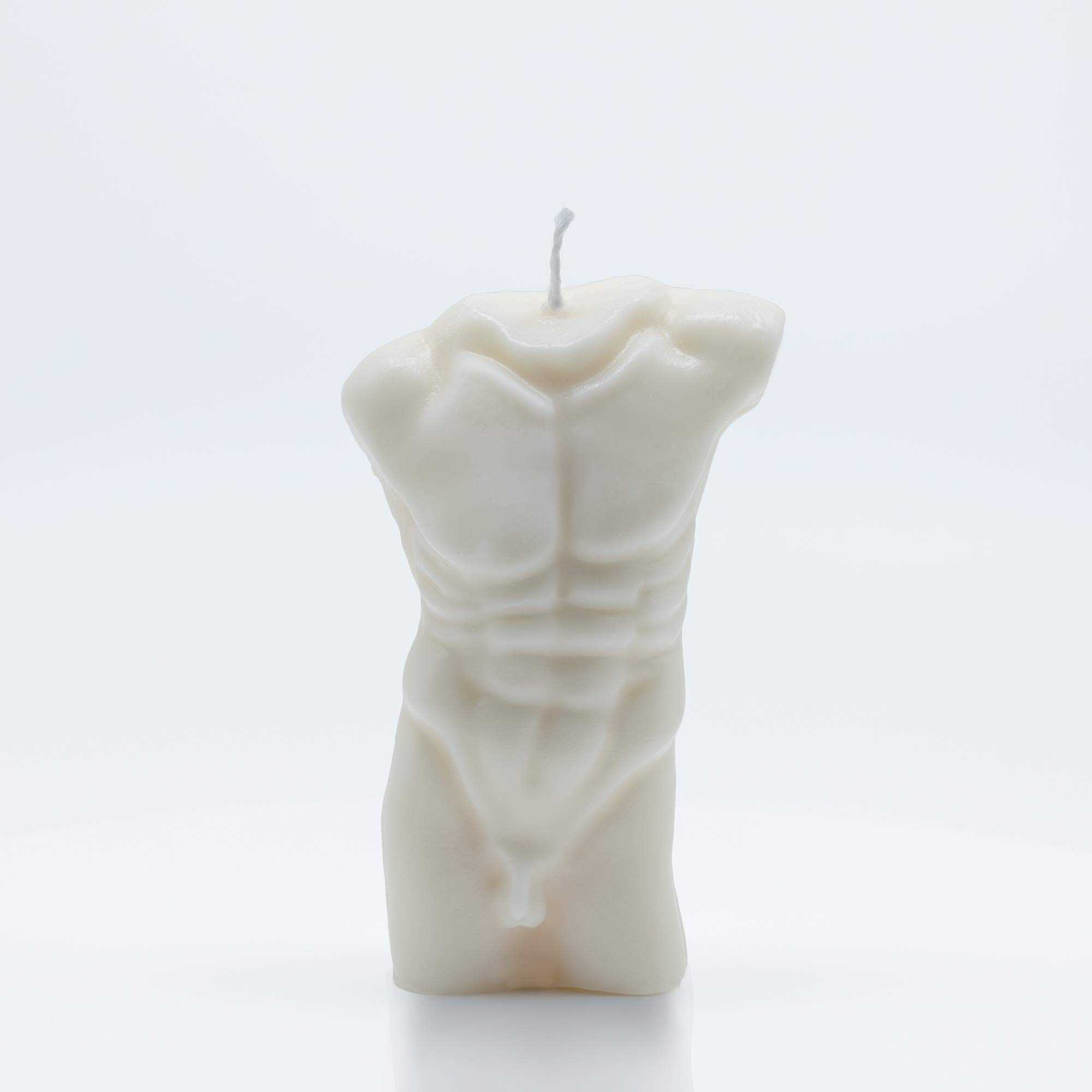 Handmade Woman’s Statue Body Candle, Natural Wax Candle with Cotton Wick, Perfect for Gift or Home Decoration (Man)