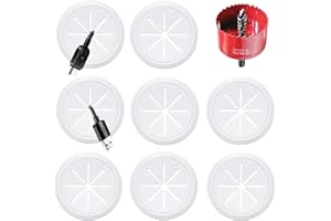 BGHEOUYV 8 Pack TV Wire Hider for Wall, 1.97 Inch (50mm Hole) Cord Hider in Wall Cable Management Kit, Includes 8 Pass Throughs and 1 Hole Saw Drill Attachment Easy to Install