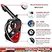 W WSTOO Mask Fins Snorkel Set,Snorkeling Gear for Adults,Full Face Snorkel Mask & Adjustable Swim Fins,Dry Top System Anti-Fog Anti-Leak