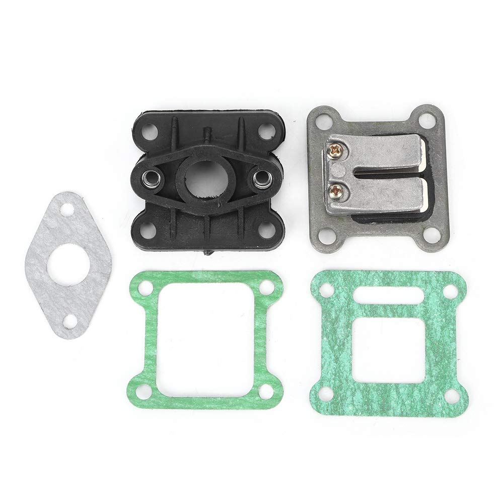 Aramox Carburetor Reed Valve Mainfold Kit,Carburetor Reed Block Valve Assembly Mainfold Kit for Pocket Bike Mini ATV/Dirt Bike