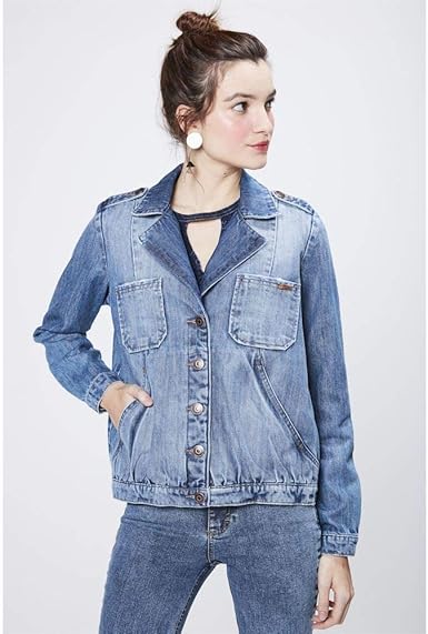 jaqueta jeans feminina larga