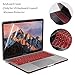 iCasso Compatible with MacBook Pro 15 Inch Case 2019-2016 Release Model A1990/A1707 Bundle 5 in 1, Hard Plastic Case,Sleeve,Screen Protector,Keyboard Cover&Dust Plug for Mac Pro 15 - Wine Red