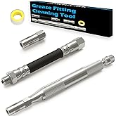 Grease Fitting Cleaning Tool Zerk Cleaner Hammer Tool for Flushing | Flushing Old Dried from Shafts, Bushings, Joints, Pins; Perfect In Confined Areas