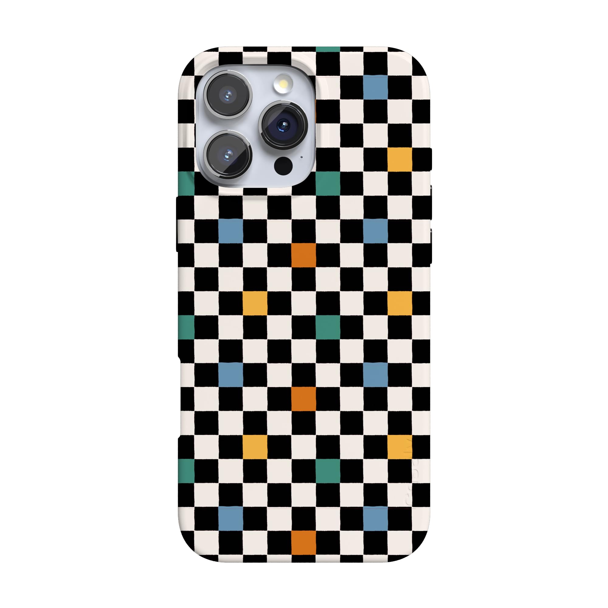 Casely iPhone 16 Pro Case | Old Skool | Retro Checkerboard | Compatible with MagSafe | Classic Ultra Slim Design