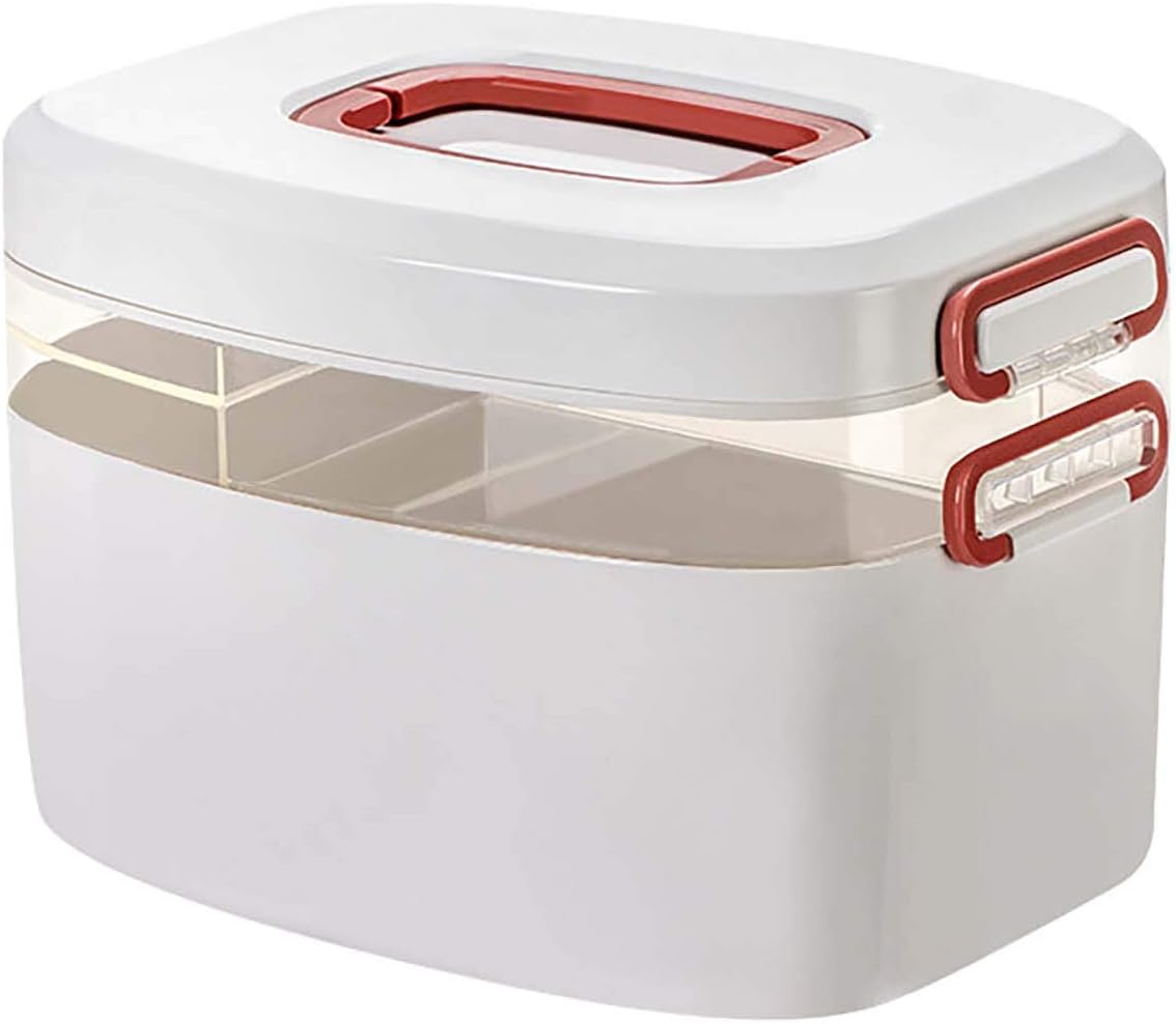 Medical Box LargeCapacity Portable Household Small Medicine Box Household Storage Box,Red Buy