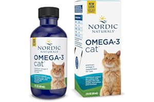 Nordic Naturals Omega-3 Cat, Unflavored - 2 oz - 304 mg Omega-3 Per One mL - Fish Oil for Cats with EPA & DHA - Promotes Heart, Skin, Coat, & Immune Health - Non-GMO
