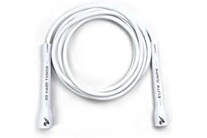 ELITESRS Elite Jumps Adjustable Jump Rope – 6mm PVC Training Rope for Fitness & Cardio | Indoor/Outdoor Skipping Rope with Unbreakable Handles, Non-Kinking Cord & Smooth Rotation for Boxing & Strength