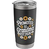 Promoted To Grandma 2026 New Grandma 2026 Stainless Steel Insulated Tumbler