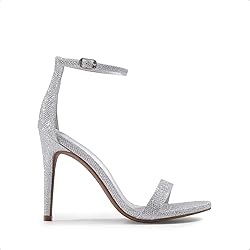 DREAM PAIRS Women's High Heels Flower Ankle Strap