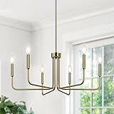 Lynnoland Brass Chandelier, 6-Light Farmhouse
