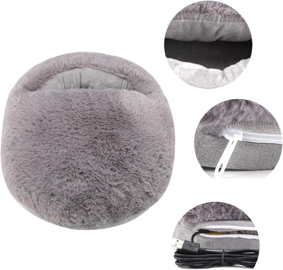 Haofy USB Foot Warmer, Electric Heated Foot Cushion Heater for Men and Women Comfortable Soft Heated Slippers - Image 4