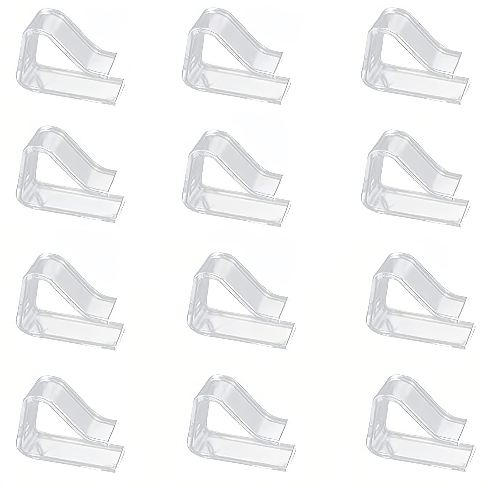 WUDQIJI Table cloth clips, pack of 12 tablecloth clips, tablecloth clips, tablecloth holders, plastic tablecloth clips, suitable for a thickness of 2 to 3.5 cm, for parties (small)