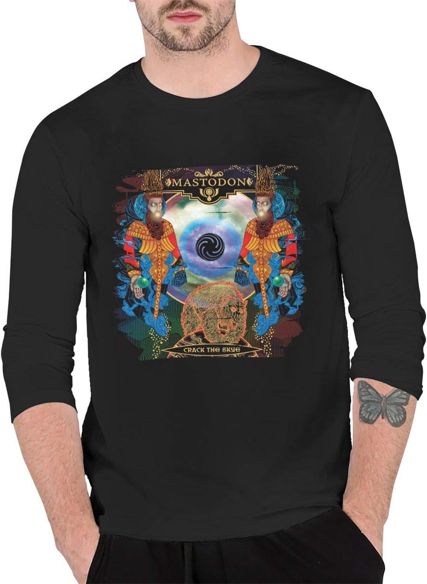 Silence Mastodon Crack The Skye Men's Long Sleeves T-Shirts Black
