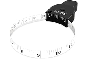 REIDEA Body Tape Measure 60in with Clip-n-Lock & Eject (Pop Up Release) Button & Rebound Buckle, Ergonomic and Portable Design, 60inch/150cm, REIDEA M2, Black
