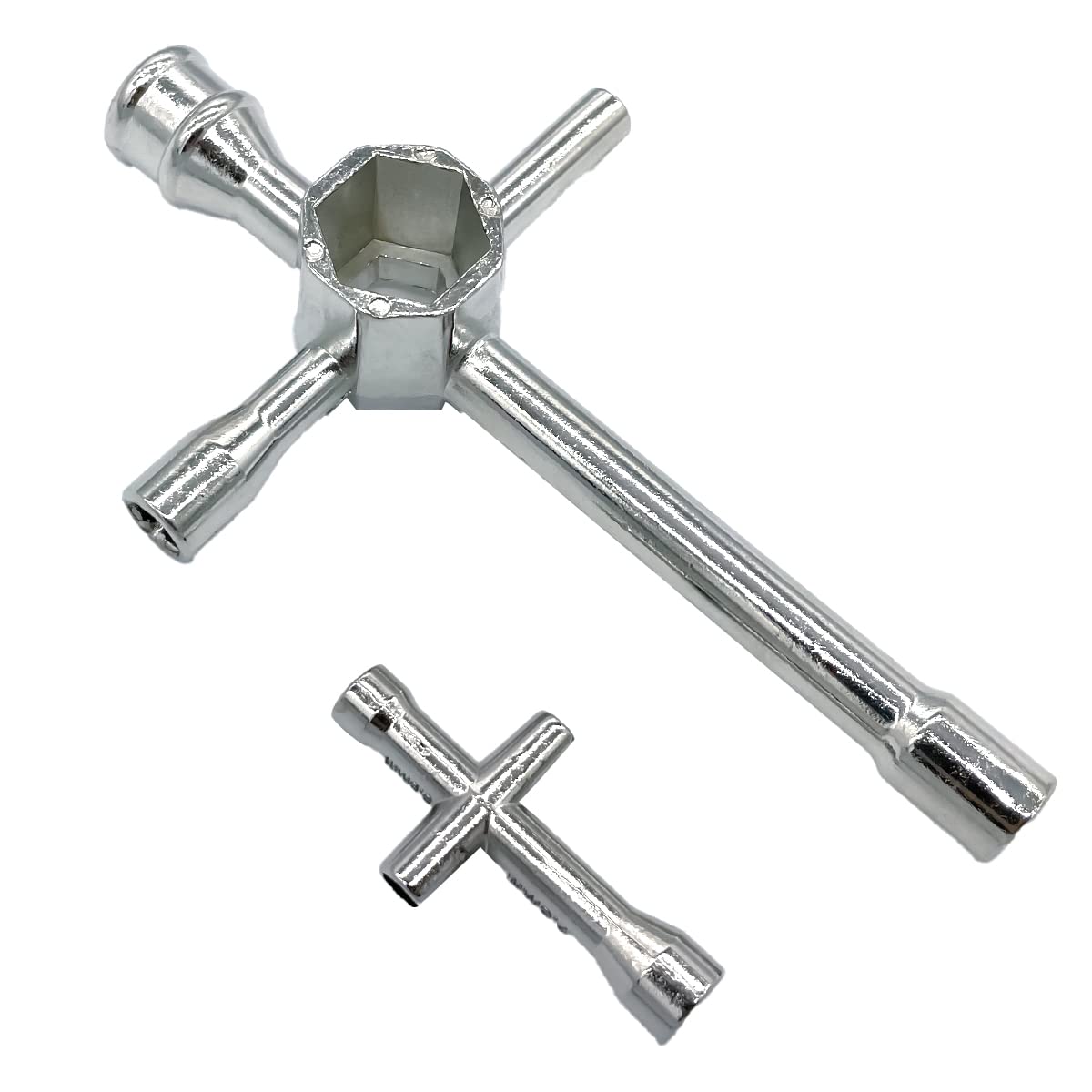 Pack of 2 Aluminium Cross Key Sleeve 4 mm 5 mm 5.5 mm 7 mm 8 mm 10 mm 12 mm 17 mm Glow Plug Socket Hex Key Wheel Repair Tools for RC Model Car Truck Crawler