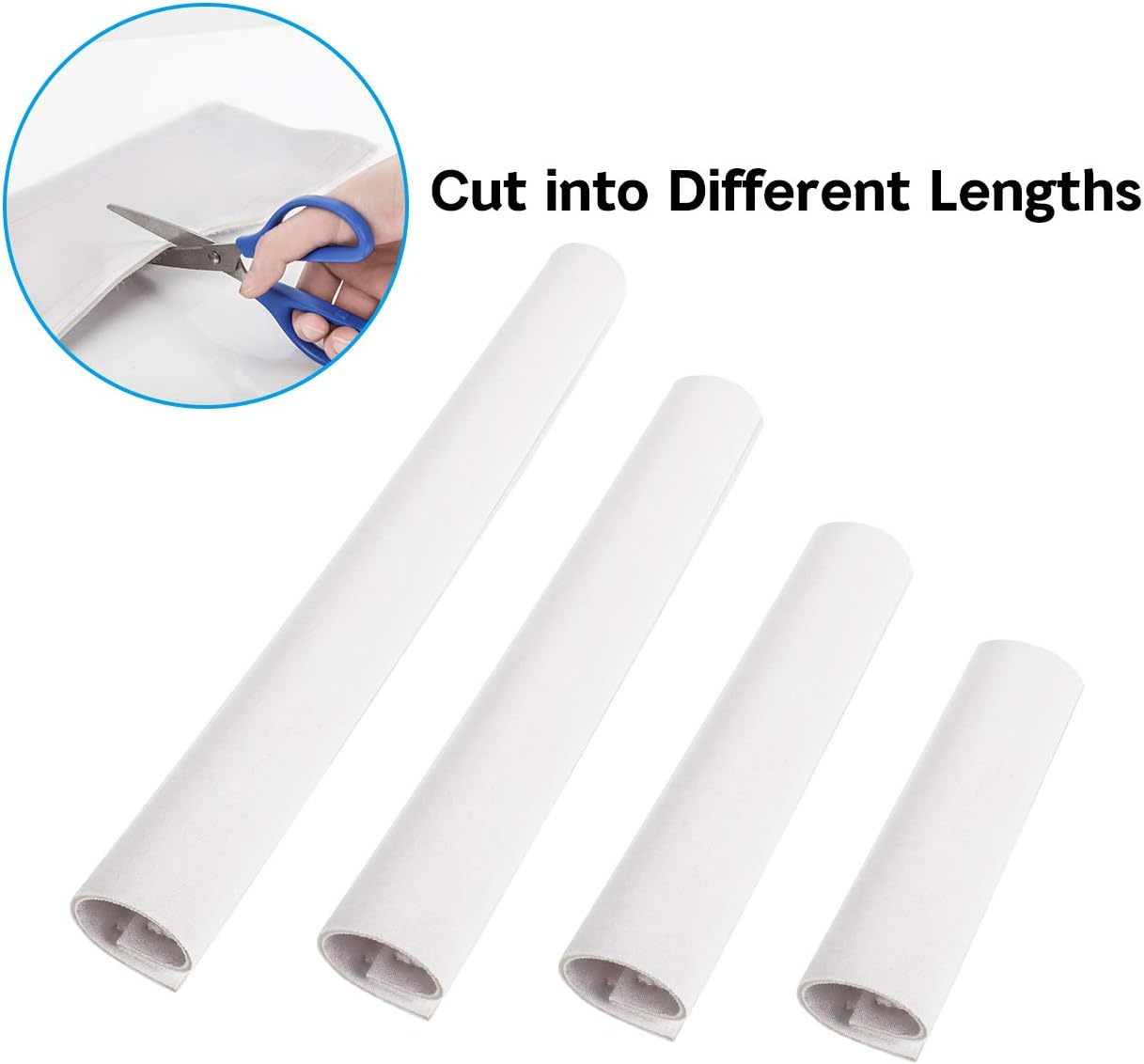 Kootek 118-Inch Cable Management Sleeves with Cable Ties, Neoprene Cable Organizer Cord Cover Wire Hider for TV Computer Office Theater (White, Large): Home Audio & Theater