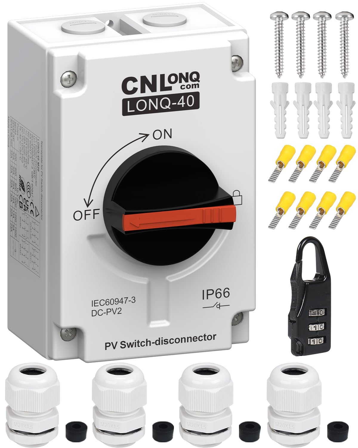 CNLonQcom Solar Isolator Disconnect Switch 32A