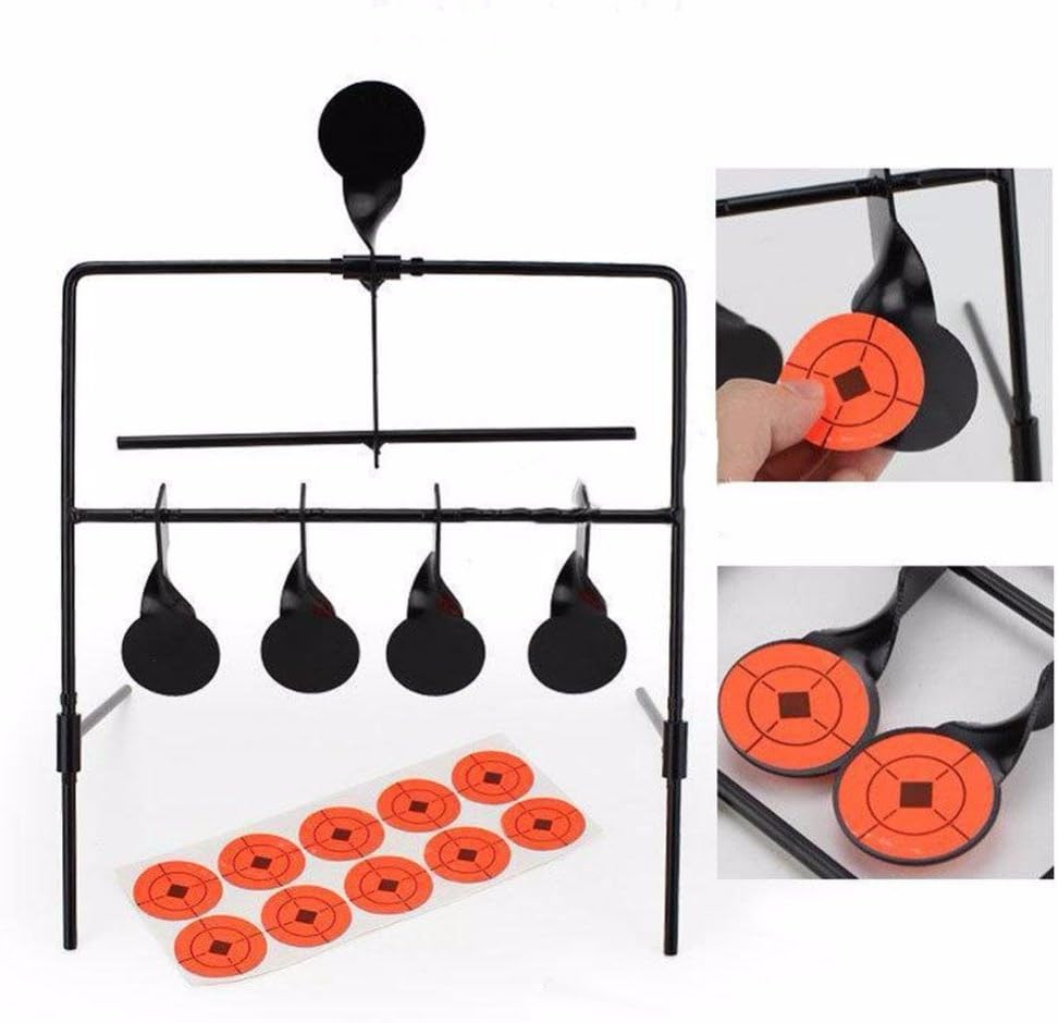 LEJUNJIE Tactical 5 Board Point Torture Training Practice Shooting Target Rotator Target Hunting Shooting Automatic Reset Reset Target Paintball Archery Slingshot BB Gun Trainer : Sports & Outdoors