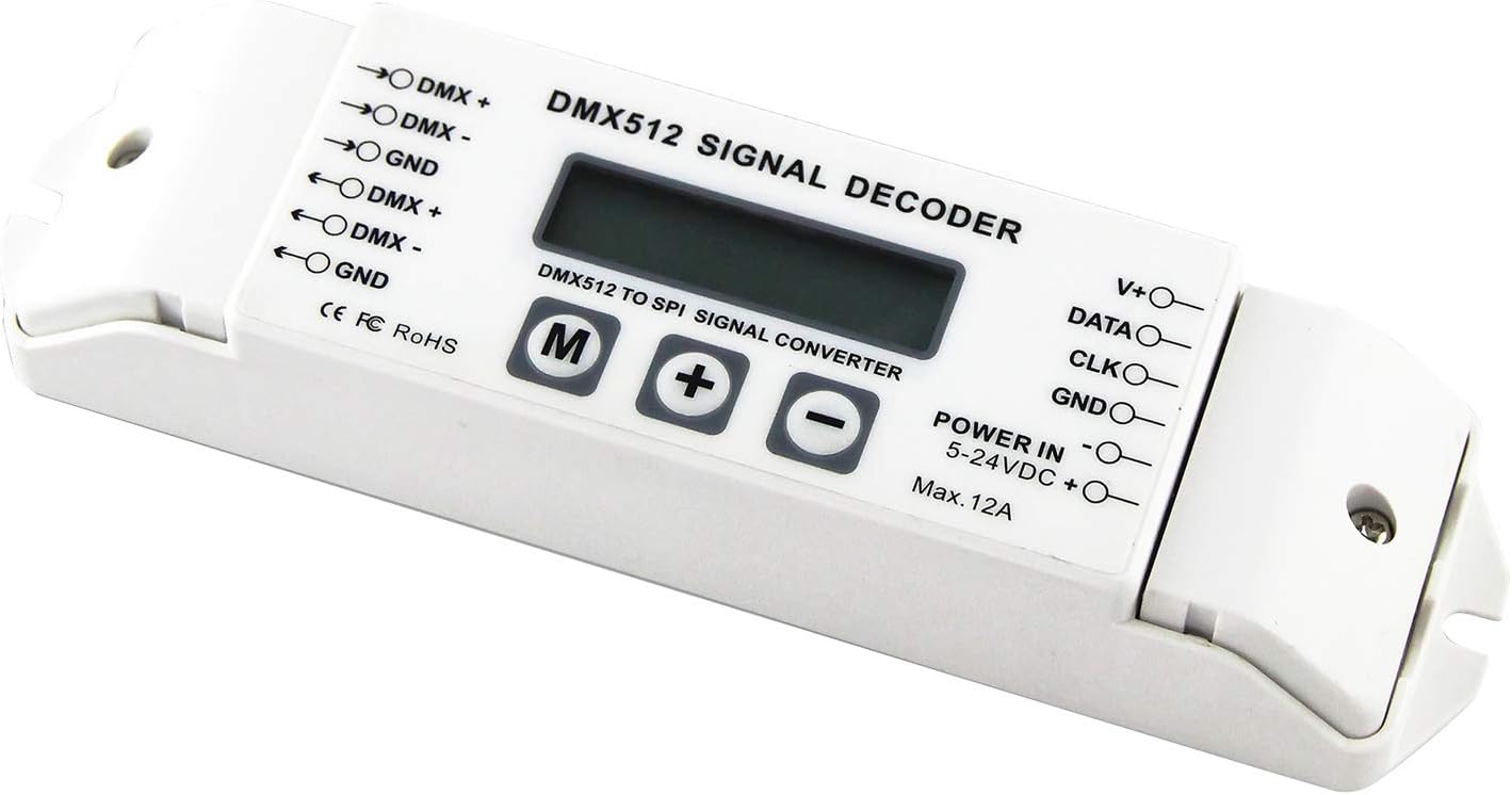Tuneway Bc-820 Dmx To Spi Signal Decoder Convertor Dmx512 Lpd6803 8806 Ws2811/ 2801 Ws2812B 9813 Led Light Controller Dc5V-24V