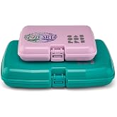 Caboodles For Good Care Pack &amp; Lil Bit Bundle &ndash; Wicked: For Good Limited Edition Travel Makeup Organizers, Teal &amp; Lavender, Snap‑Tight Latch