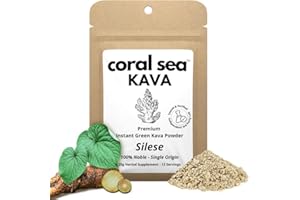 CORAL SEA KAVA Instant Kava Tea Powder Silese - The Black Hand - 12+ Servings - Vanuatu Noble Kava Juice - Stress Release & Mood Support - Easy Mix 30:1 Concentrate