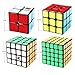 Coogam Moyu Cube Bundle 2x2 3x3 4x4 5x5 Speed Cube Set MF2S MF3S MF4S MF5S Pack Black Puzzle Toy Gift Box