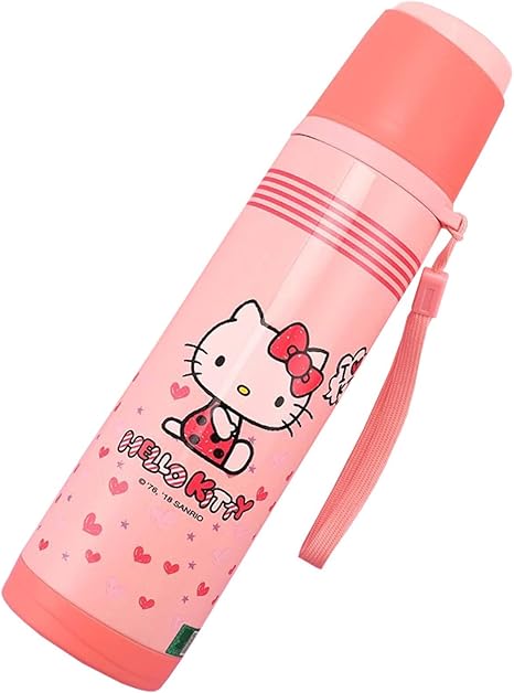 Amazon Toppower Hello Kitty ハロー キティ サーモスカップ ローズレッド 500ml 304ステンレス鋼 2way こども 子供 大人用 子供用 キッズ かわいい 軽量 保冷 保温 落下防止 水筒 マグボトル オンライン通販