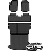 SMABEE Floor Mats & Cargo Liner & Backrest Mats for Chevy Equinox 2025 2026 (Not for EV), TPE All Weather Floor Liners Trunk Mat Accessories Interior Black