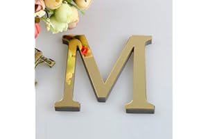 UJAKEL Large Letters for Wall Letters Decoration 12 Inch Letters Wall Name Sign Metal Letters 2 Inch Letter C Letter D Letters Decor Letter Blocks for Decorations Letter N Name Decor for Wall