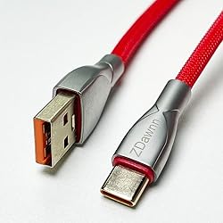 ZDawnn Braided Keyboard Cables 1.5m Coiled Type-C