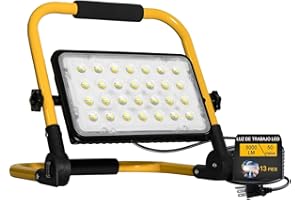 CREATESTAR 50W LED Work Light - 5000LM High Bright Portable Work Light with 13.1FT Cord - IP66 Waterproof Flood Light for Out