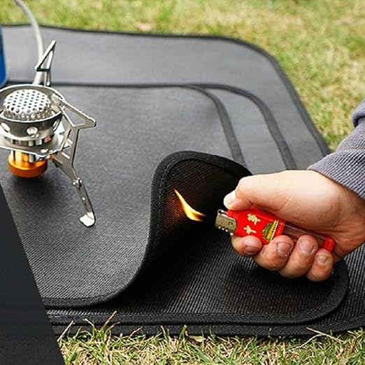 Grill And Fire Pit Mat, Outdoor Camping Fireproof Cloth, Picnic