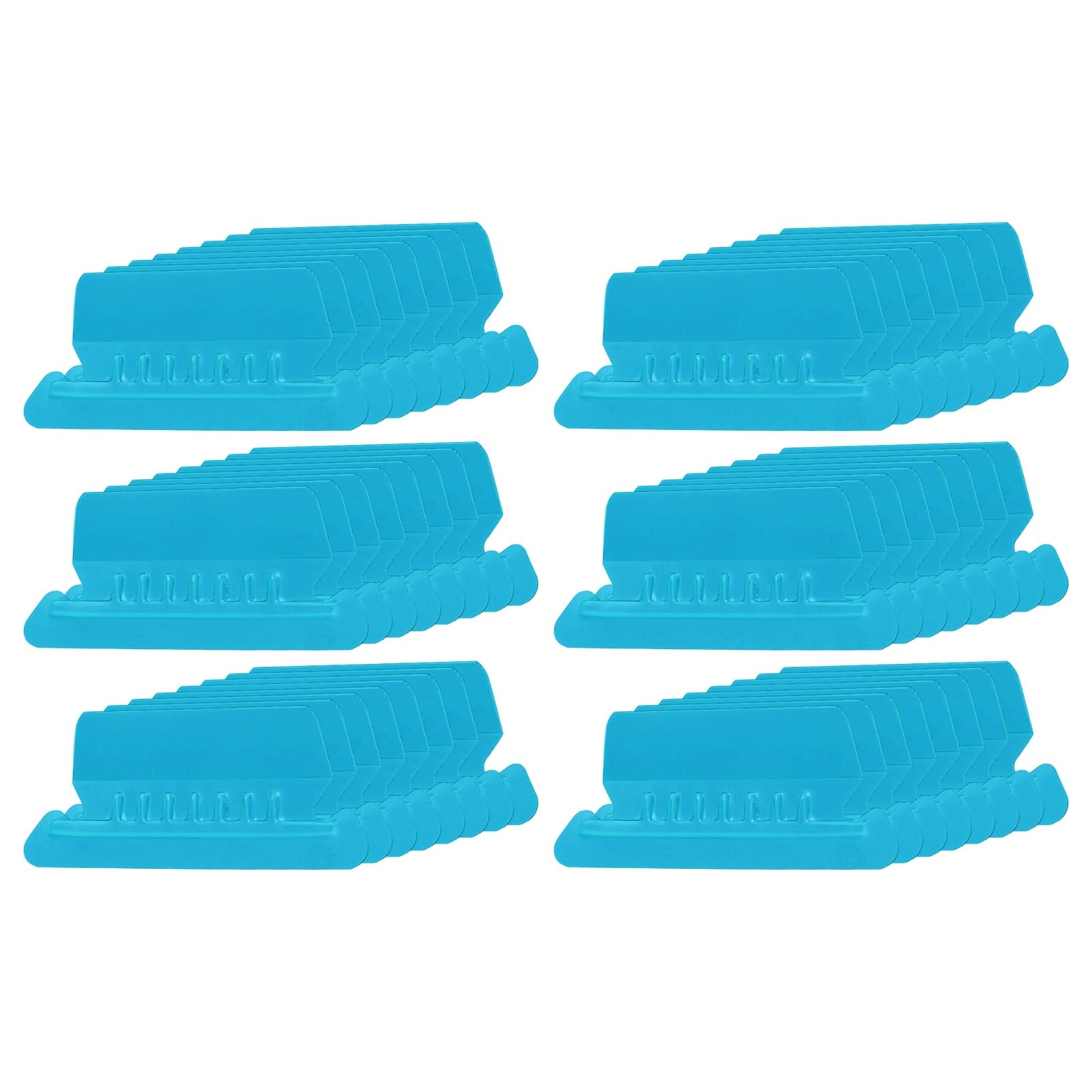 Photo 1 of PATIKIL 3 Inch File Folder Tabs, 48pcs Hanging File Tabs Plastic Labels Clear Transparent with Inserts for Hanging File Binders Quick Identification Organizer, Blue Slot