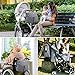 Parents Stroller Organizer Travel Bag with Shoulder Strap Insulated Bottle Holder Lightweight Design Storage Pockets for Bottles,Diapers,Toys,Saliva Towel-Fits All Baby Stroller Models (White Dots)