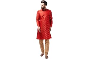 Sojanya (Since 1958 Men'S Silk Blend Printed Only Long Kurta