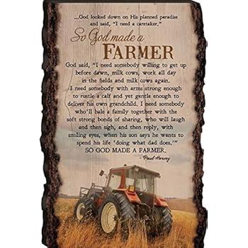Amazon.com: So God Made a Farmer Full Poem Version 12 x 12 Framed Art