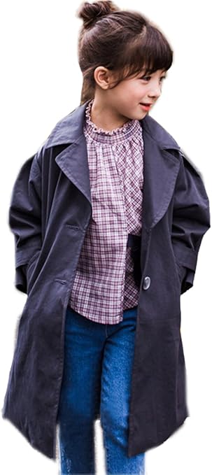 Amazon Godlovefull韓国子供服 スプリングコート キッズコート 子供服 キッズ服 女の子服 キッズ用 子供服 子供コート 春にピッタリ トレンチコート ジャケット アウター 結婚式 入学式 入園式 女児 キュート 春秋 誕生日 ギフト ネイビー 100 キッズコスチューム