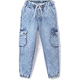 chopper club Boys Denim Cargo Joggers Slim Fit Boys Jeans 3x1 Stretchable Denim Fabric 6 Pockets Cargo Jeans