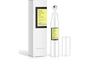 CUBLIVE Snail Peptide Eye Serum and Under Eye Roller Cream for Dark Circles and Puffiness, Niacinamide and Snail Mucin Eye Cream with 360° Massage Ball Reduce Wrinkles and Fine Lines