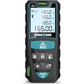 Laser Measure,RockSeed Digital Laser Distance Meter with 2 Bubble Levels,Portable M/in/Ft Unit Switching Backlit LCD and Measuring Distance/Area/Volume/Pythagorean