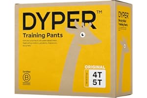 DYPER Toddler Potty Training Pants Girls & Boys Size 4T-5T, Honest Ingredients, Day & Overnight, Made with Plant-Based* Materials, Hypoallergenic for Sensitive Skin, Unscented