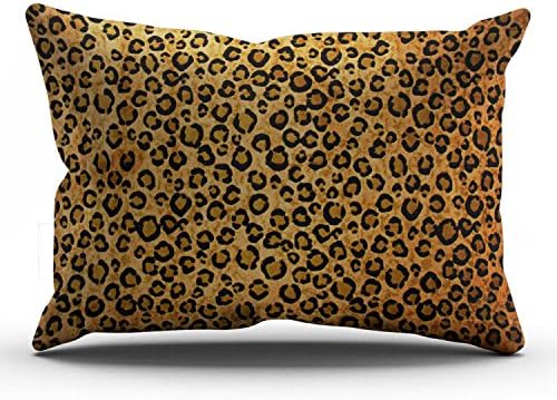 ZeDae Pillowcase Personalized Leopard Print Animal Hide Cushion Pillowcases Beauty Home Decorative Throw Pillow Covers Cases Lumbar 12x24 Inches One Sided