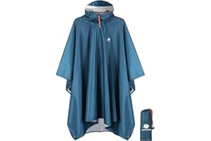 ANYOO Hooded Rain Poncho for Adults Waterproof Lightweight Rain Coat for Men Women Reusable Rain Jacket for Emergency Outdoor