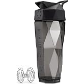 Keelo Protein Shaker Bottle 28 oz, Leak Proof Shaker Cup, Black | For Protein Shakes, Supplements, &amp; Pre Workout with Mixer, Geometric Design, BPA Free &amp; Dishwasher Safe, Gym Gifts for Men